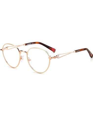 ARMAÇÃO DE ÓCULOS MISSONI MIS-0077-25A REDONDA METÁLICA DOURADA