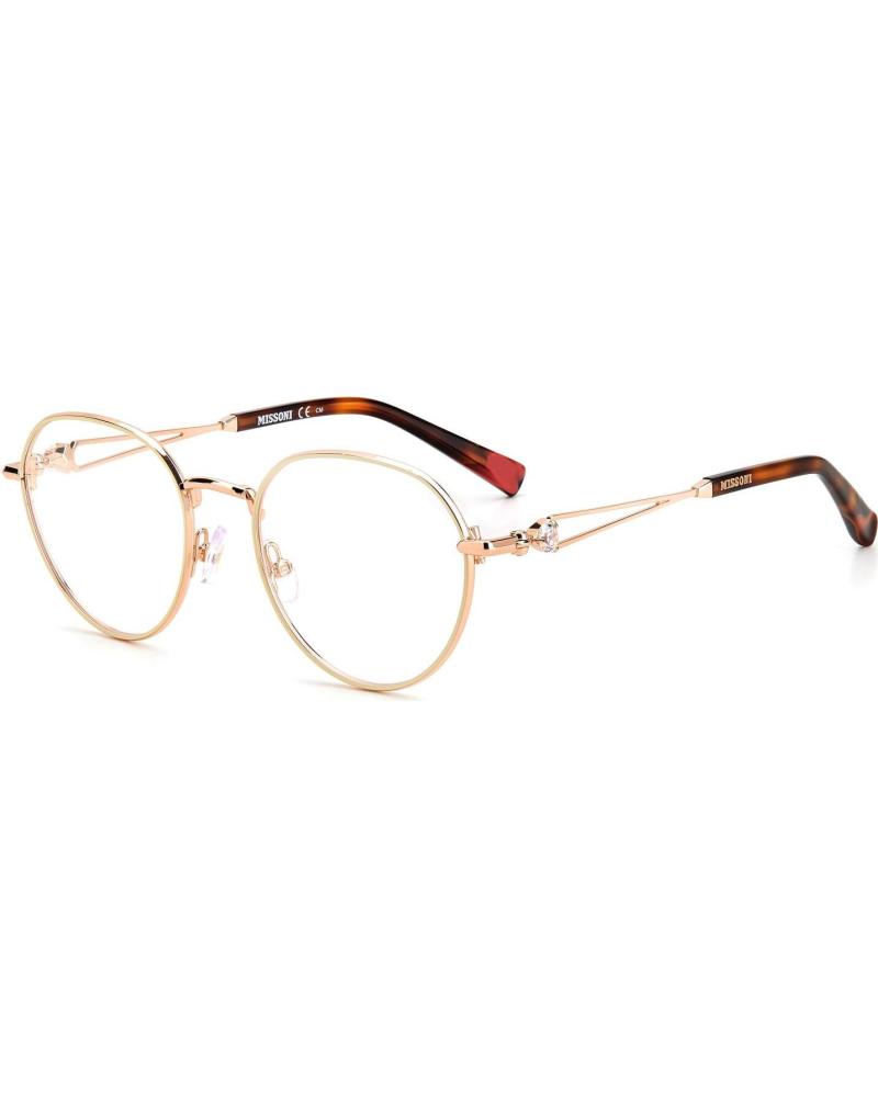 ARMAÇÃO DE ÓCULOS MISSONI MIS-0077-25A REDONDA METÁLICA DOURADA