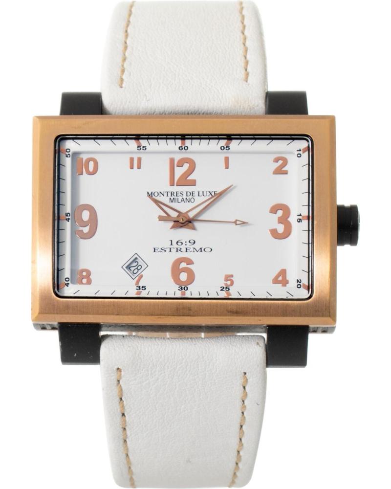 RELÓGIO MONTRES DE LUXE 091691WH-GOLD BRANCO BLANCO