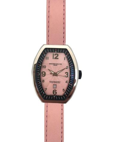 MONTRES DE LUXE 09EX-L-A8303 ROSA - RELÓGIO DE PULSO ELEGANTE ROSA