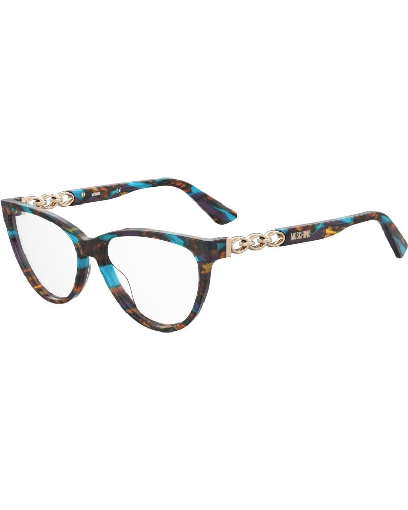 ARMAÇÃO DE ÓCULOS MOSCHINO MOS589-X8Q AZUL TURQUESA
