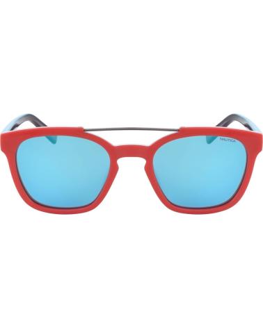 ÓCULOS DE SOL NAUTICA N3638SP-620 VERMELHOS COM PONTE METÁLICA E LENTES AZUIS