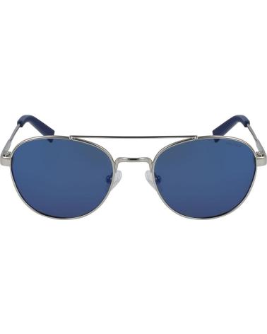 ÓCULOS DE SOL NAUTICA N4641SP-040 COM ARMAÇÃO PRATEADA E LENTES AZUIS ESPELHADAS