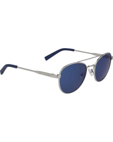 ÓCULOS DE SOL NAUTICA N4641SP-040 COM ARMAÇÃO PRATEADA E LENTES AZUIS ESPELHADAS