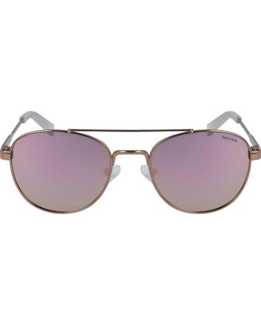 ÓCULOS DE SOL NAUTICA N4641SP-785 COM ARMAÇÃO ROSE GOLD E LENTES ROXAS ESPELHADAS