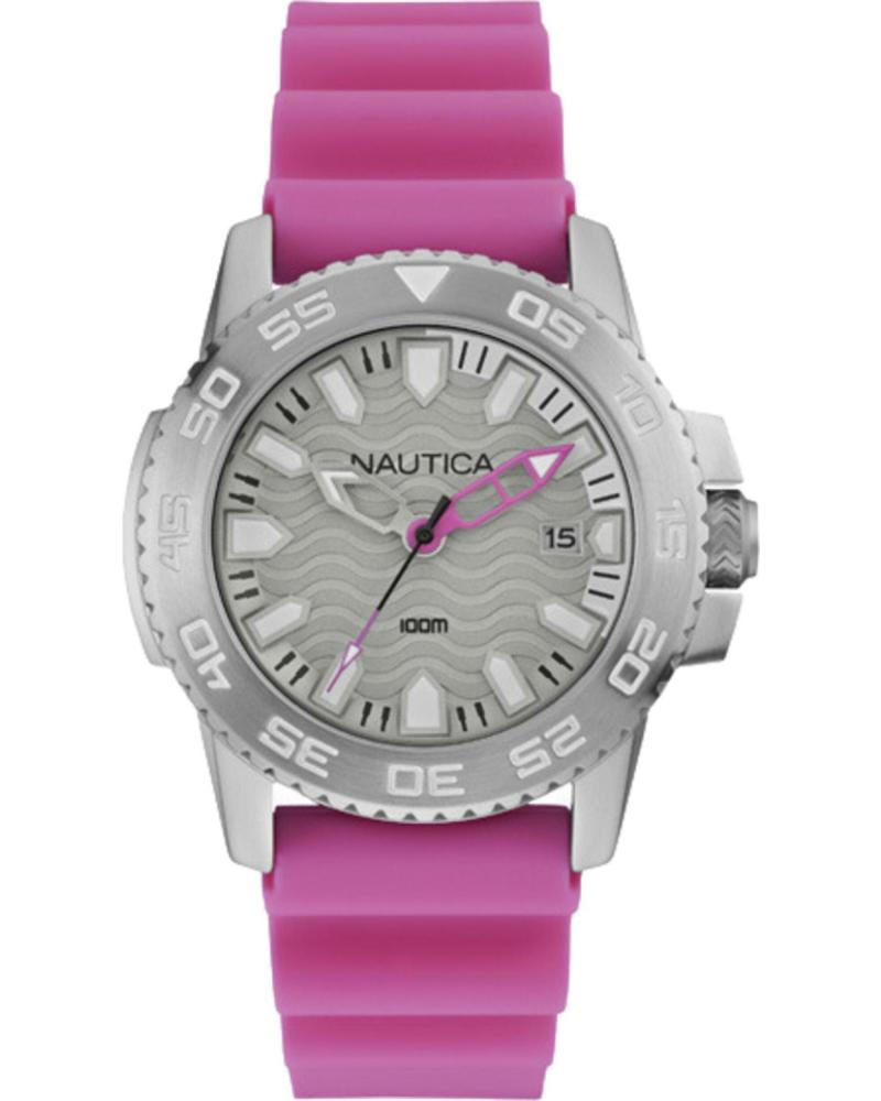 RELÓGIO NAUTICA NAI12533G FEMININO - PULSEIRA DE SILICONE ROSA ROSA
