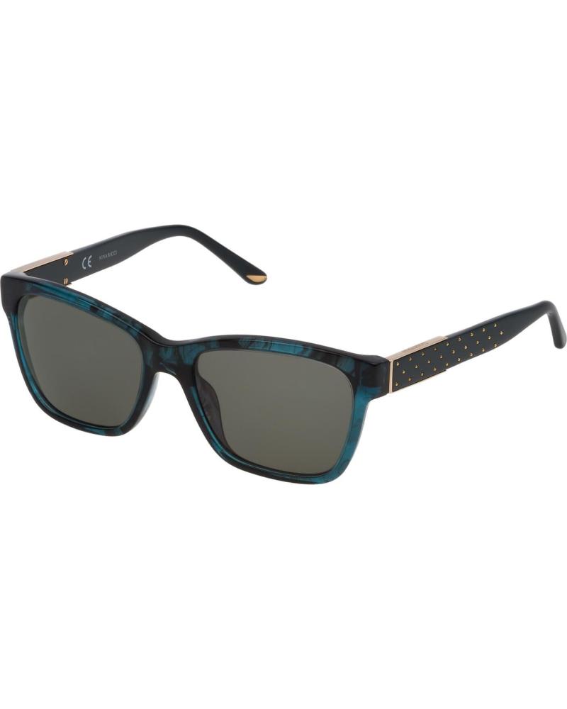 NINA RICCI LUNETTES DE SOLEIL SNR116540Z47 MONTURE RECTANGULAIRE BLEU MARINE