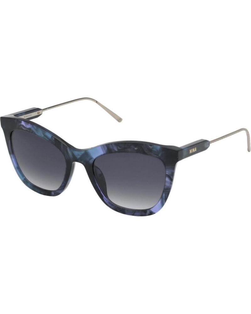 LUNETTES DE SOLEIL NINA RICCI SNR300-5209MC ŒIL DE CHAT BLEUES