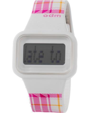 RELÓGIO DIGITAL ODM DD125-22 COM BRACELETE ROSA XADREZ ROSA