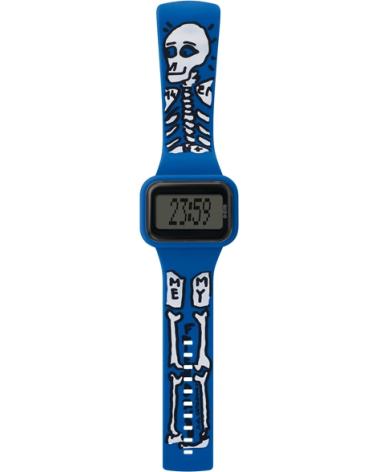 RELÓGIO DIGITAL ODM DD125A-11 AZUL COM DESIGN DE CAVEIRA AZUL