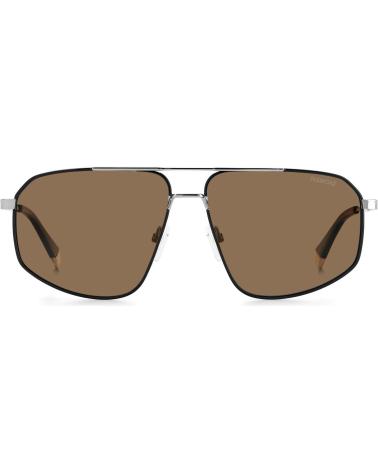 POLAROID PLD-4118-S-X-85K-SP AVIATOR SUNGLASSES WITH BROWN POLARIZED LENSES
