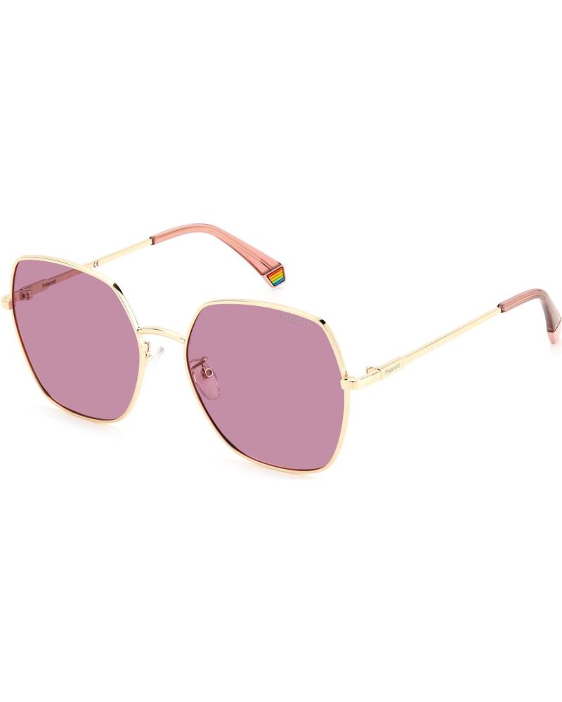 POLAROID SUNGLASSES PLD-6178-G-S-EYR-0F GOLD FRAME PINK LENSES