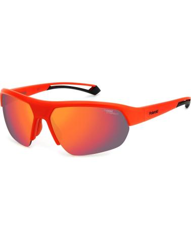ÓCULOS DE SOL ESPORTIVOS POLAROID PLD-7048-S-0Z3G6BG LARANJA COM LENTES ESPELHADAS
