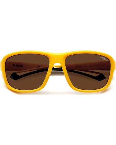 LUNETTES DE SOLEIL SPORTIVES POLAROID PLD-7049-S-2V7 JAUNES AVEC VERRES MARRON POLARISÉS