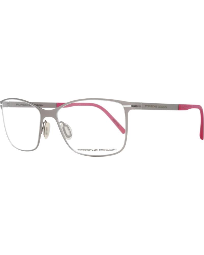 MONTURE DE LUNETTES PORSCHE P8262-A DESIGN RECTANGULAIRE ARGENTÉ AVEC DÉTAILS ROSES