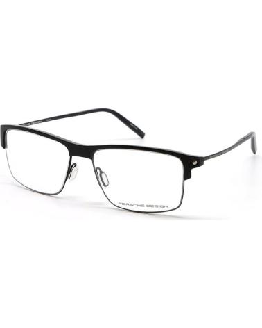 ARMAÇÃO DE ÓCULOS PORSCHE P8361-A SEMI-ARO RETANGULAR PRETA