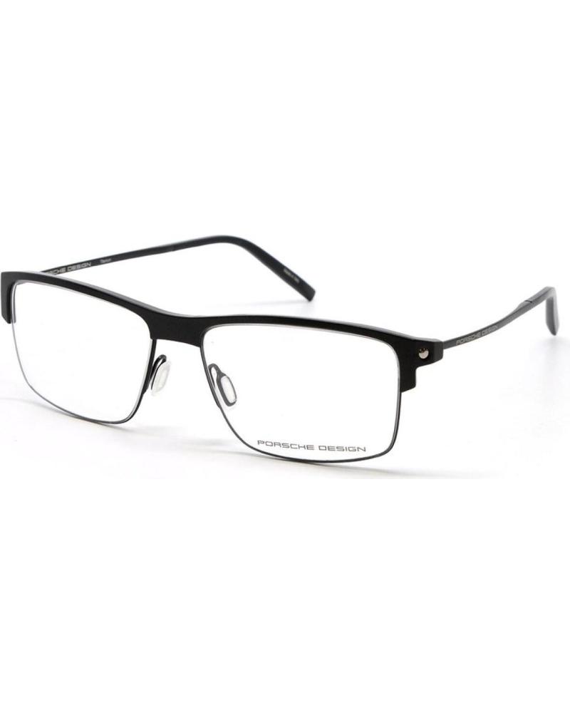 ARMAÇÃO DE ÓCULOS PORSCHE P8361-A SEMI-ARO RETANGULAR PRETA