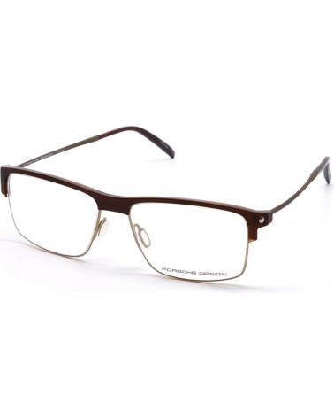 ARMAÇÃO DE ÓCULOS PORSCHE P8361-B SEMI-ARO RETANGULAR MARROM