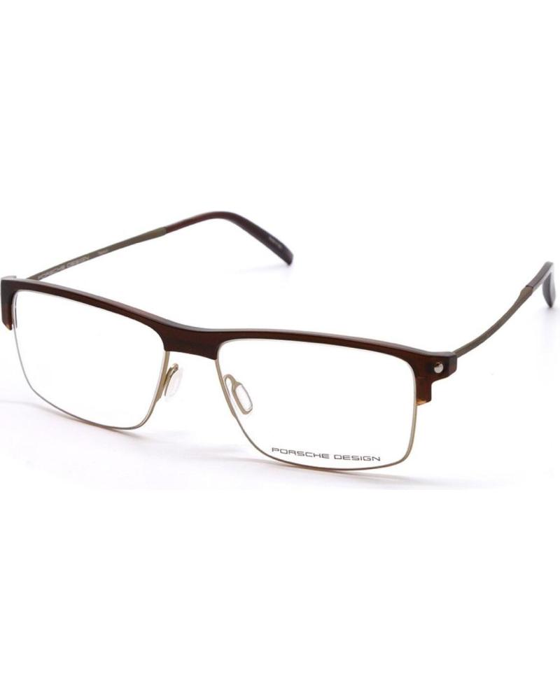 ARMAÇÃO DE ÓCULOS PORSCHE P8361-B SEMI-ARO RETANGULAR MARROM