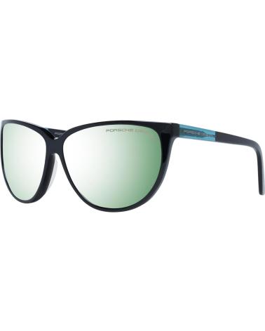 LUNETTES DE SOLEIL PORSCHE P8588-61A NOIRES AVEC VERRES MIROIR VERTS