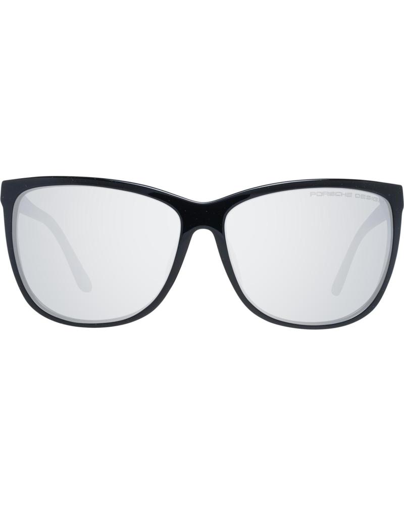 LUNETTES DE SOLEIL PORSCHE P8590-61A NOIRES AVEC DÉTAILS BLEUS ET VERRES MIROIR