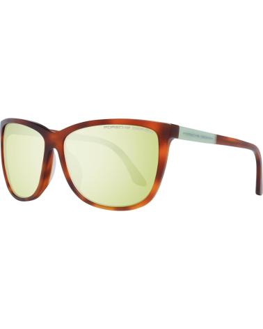 LUNETTES DE SOLEIL PORSCHE P8590-61B ÉCAILLE AVEC DÉTAILS ARGENTÉS ET VERRES JAUNE-VERT