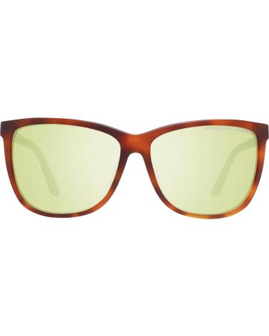 LUNETTES DE SOLEIL PORSCHE P8590-61B ÉCAILLE AVEC DÉTAILS ARGENTÉS ET VERRES JAUNE-VERT