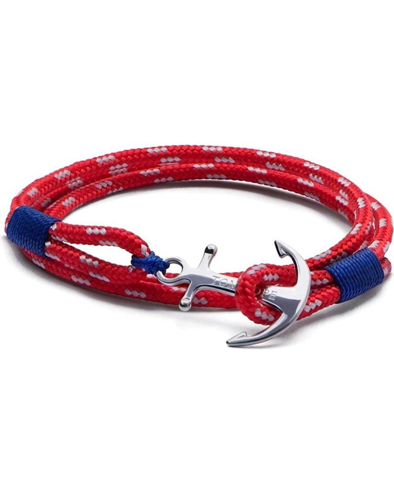 BRACELET TOM HOPE TM0013 AVEC ANCRE MARINE ROUGE ET BLEU
