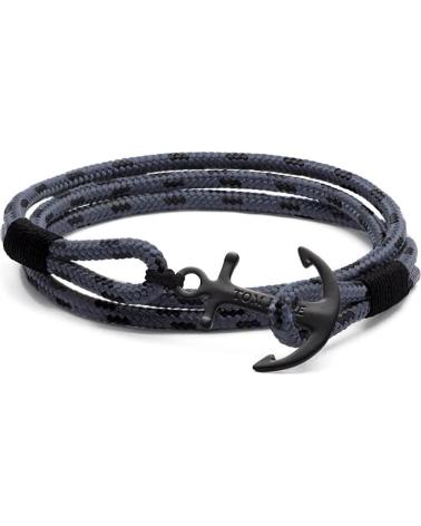 PULSEIRA TOM HOPE TM0152 CINZA PRETO COM ÂNCORA GRIS NEGRO