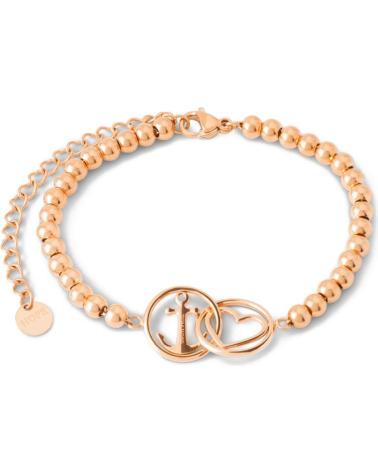 PULSEIRA TOM HOPE TM0385 DE CONTAS E ANEL DUPLO EM OURO ROSA