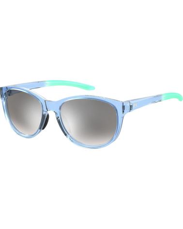 UNDER ARMOUR UA-0014-G-S-MVU SPORT SUNGLASSES WITH LIGHT BLUE FRAME AND SILVER MIRRORED LENSES
