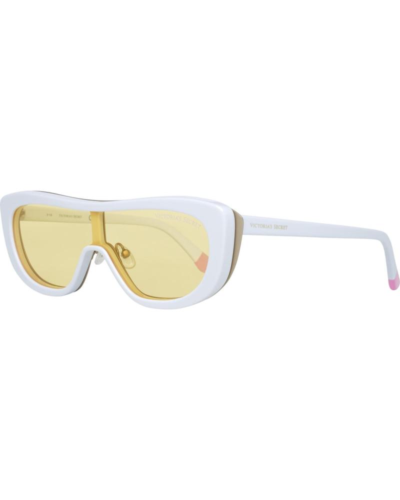 VICTORIA'S SECRET SONNENBRILLE VS0011-12825G MIT WEISSEM GESTELL UND GELBEN GLÄSERN
