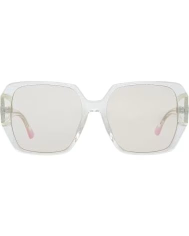 VICTORIA'S SECRET QUADRATISCHE TRANSPARENTE SONNENBRILLE VS0016-5825Z MIT ROSA GLÄSERN
