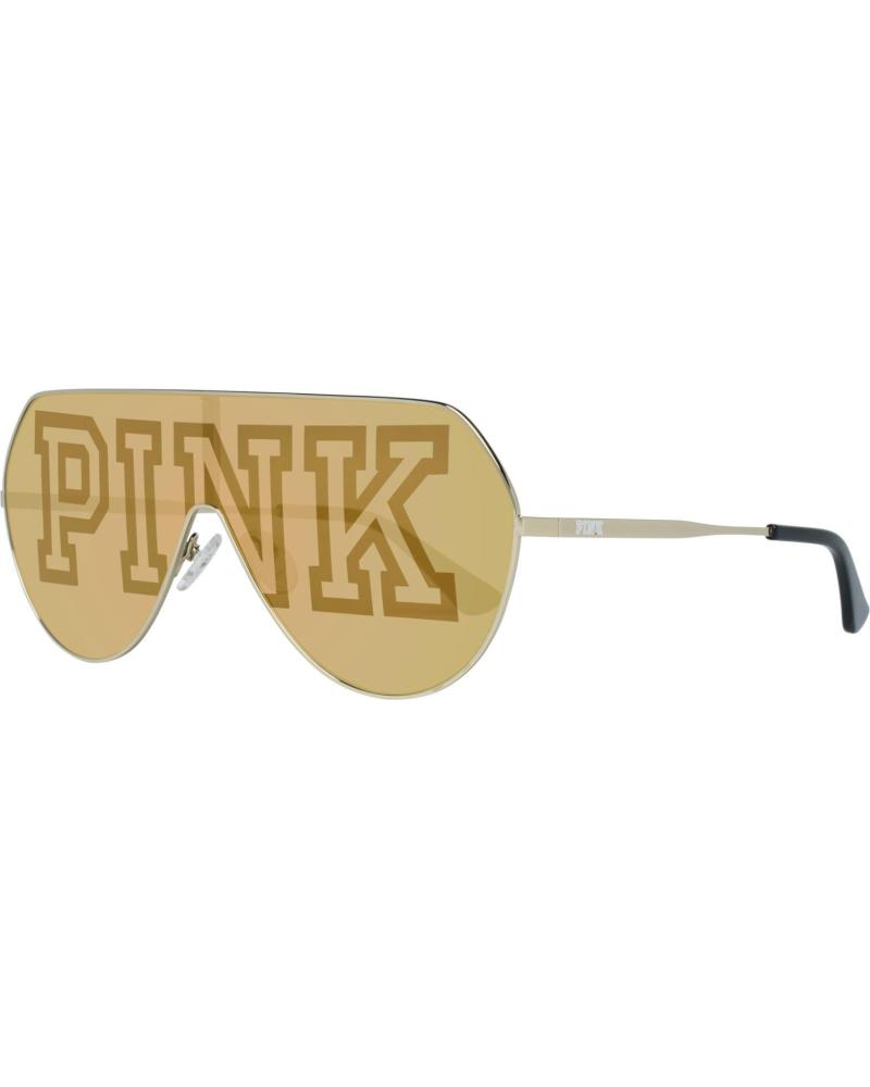 VICTORIA'S SECRET PINK SONNENBRILLE PK0001-0028G MIT GOLDENEN VERSPIEGELTEN GLÄSERN UND LOGO