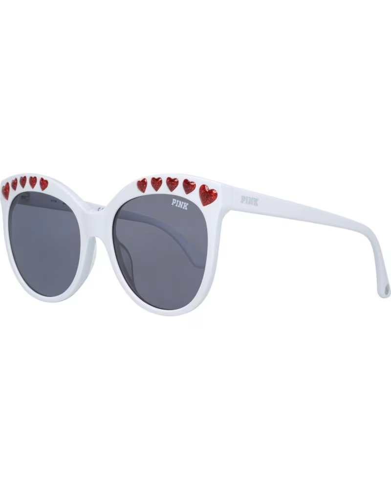 OCCHIALI DA SOLE VICTORIA'S SECRET PK0009-5725A CAT-EYE BIANCHI CON CUORI ROSSI
