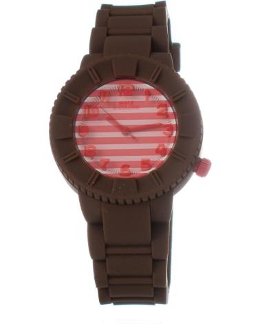 RELOJ DE PULSERA WATXANDCO COWA1466-RWA1559 MARRÓN CON ESFERA RAYAS ROJAS MARRON