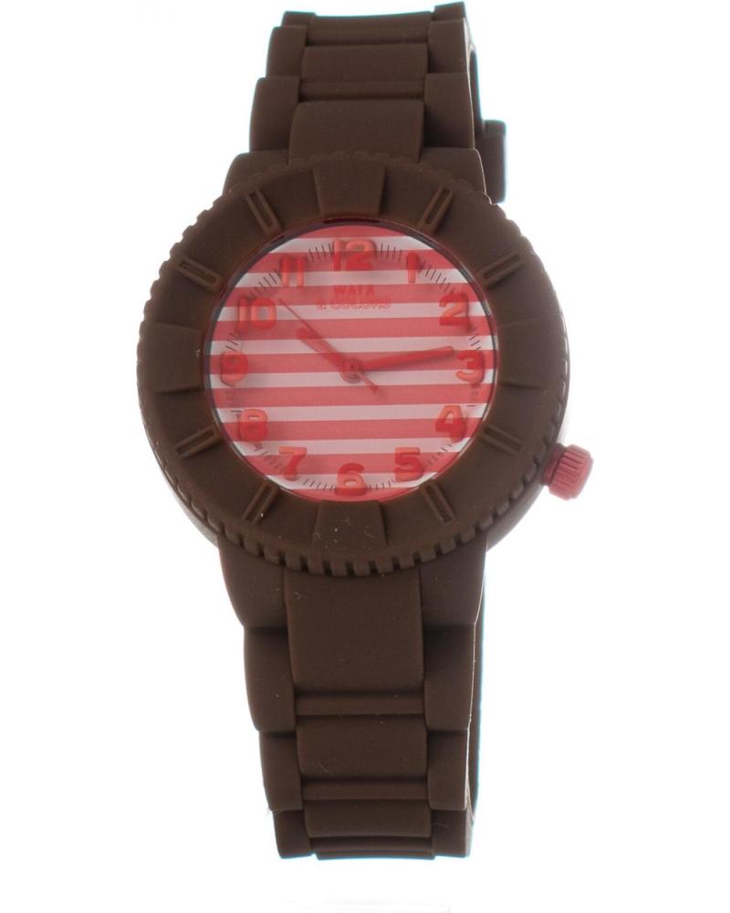 RELÓGIO DE PULSO WATXANDCO COWA1466-RWA1559 CASTANHO COM MOSTRADOR DE RISCAS VERMELHAS MARRON