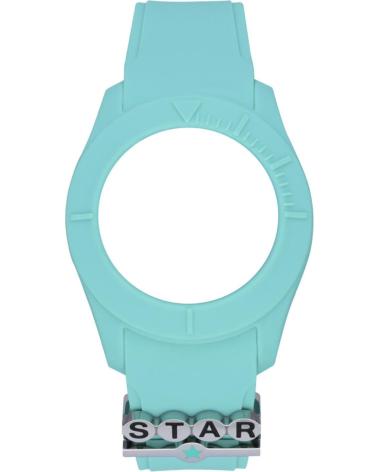 CORREA DE RELOJ WATXANDCO COWA3530 AZUL TURQUESA CON DETALLE 'STAR' VERDE