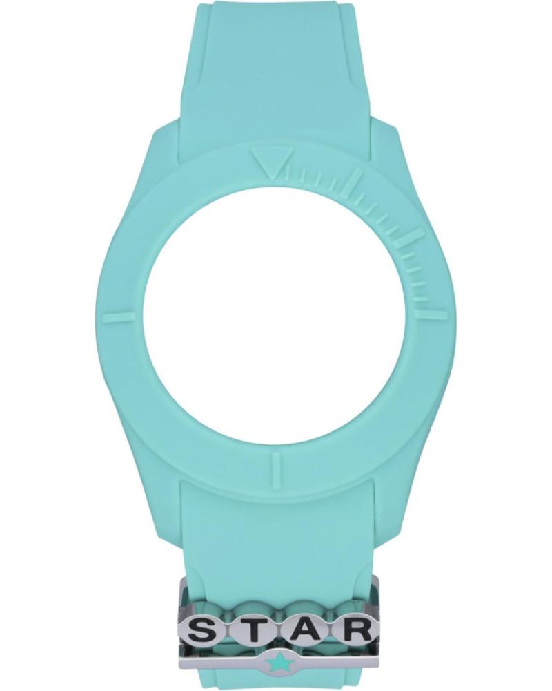 BRACELET DE MONTRE WATXANDCO COWA3530 BLEU TURQUOISE AVEC DÉTAIL 'STAR' VERDE