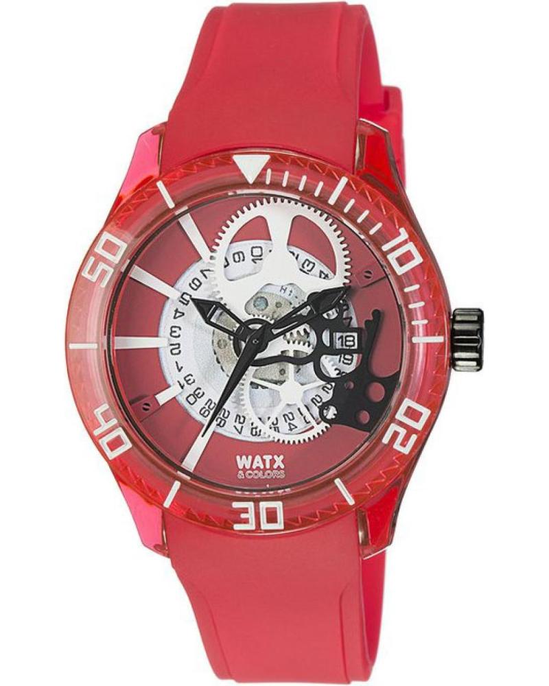 WATXANDCO RELÓGIO DE PULSO REWA1919 VERMELHO COM MOSTRADOR ESQUELETO ROJO