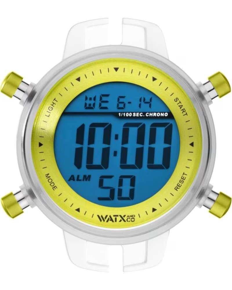 MONTRE DIGITALE WATXANDCO RWA1094 AVEC CADRAN JAUNE ET ÉCRAN BLEU