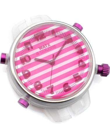 MÓDULO DE RELOJ WATXANDCO RWA1409 CON ESFERA ROSA A RAYAS ANALÓGICA