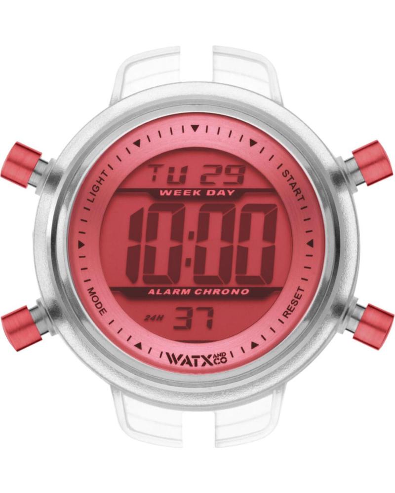RELÓGIO DIGITAL WATXANDCO RWA1546 COM CAIXA TRANSPARENTE E MOSTRADOR VERMELHO