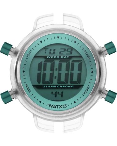 RELOJ DIGITAL WATXANDCO RWA1548 CON CAJA TRANSPARENTE Y ESFERA TURQUESA