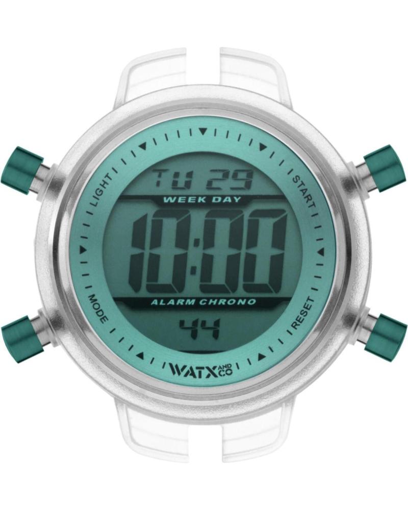 RELOJ DIGITAL WATXANDCO RWA1548 CON CAJA TRANSPARENTE Y ESFERA TURQUESA