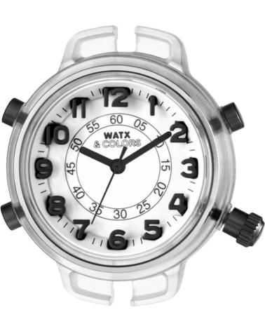 RELOJ ANALÓGICO WATXANDCO RWA1550 CON CAJA TRANSPARENTE Y ESFERA BLANCA