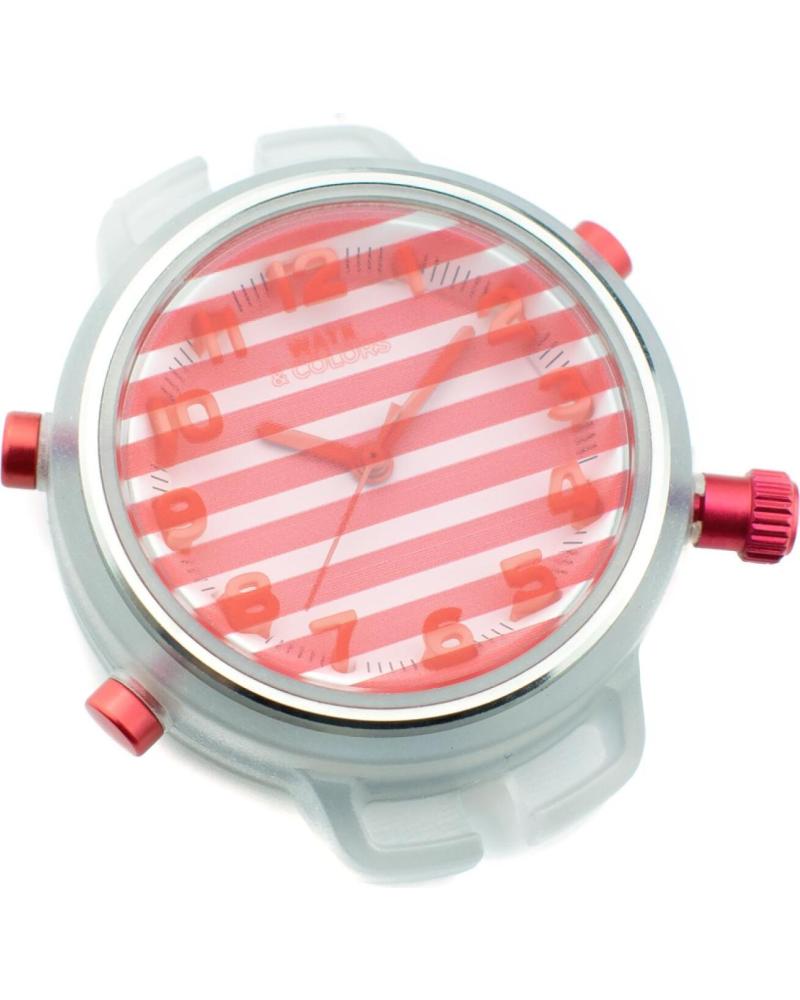 RELÓGIO WATXANDCO RWA1559 COM MOSTRADOR LISTRADO EM TONS VERMELHOS