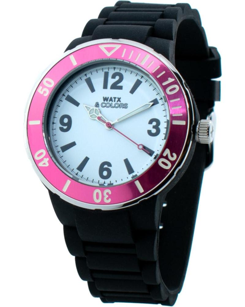 RELÓGIO WATXANDCO RWA1623-C1300 PRETO COM BISEL ROSA NEGRO
