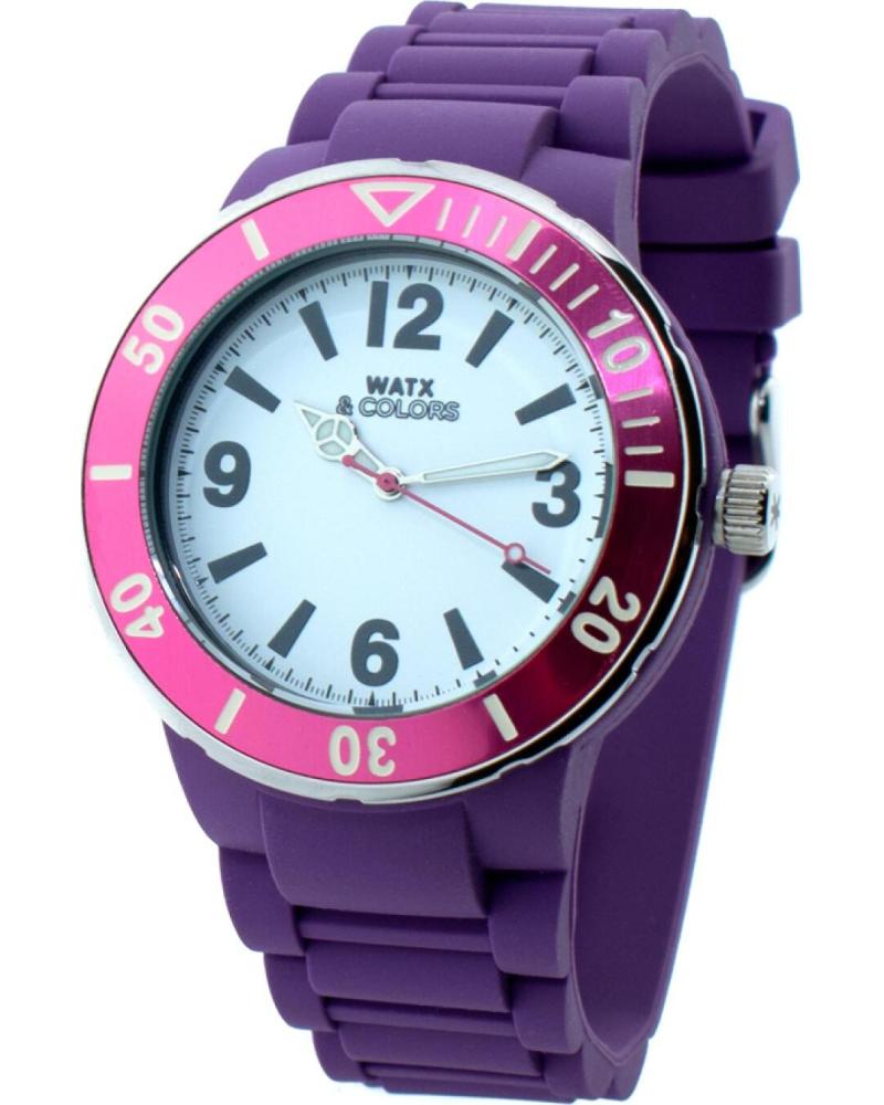RELÓGIO WATXANDCO RWA1623-C1520 ROXO COM BISEL ROSA MORADO