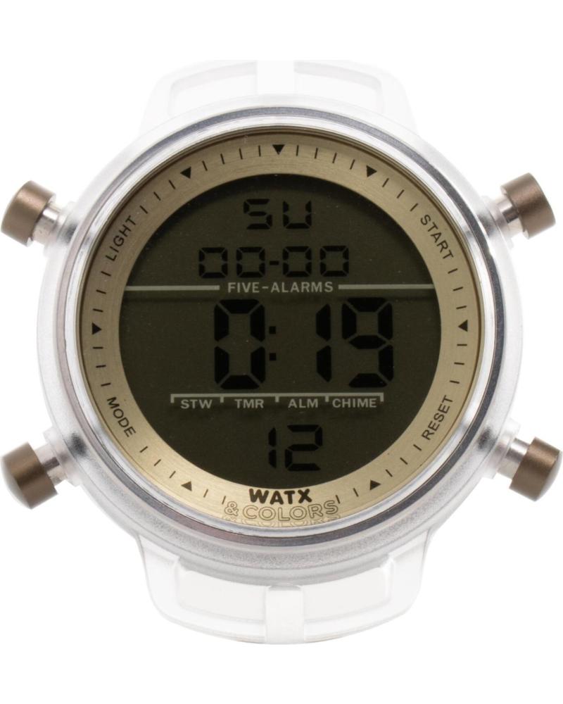 RELÓGIO DIGITAL WATXANDCO RWA1710 TRANSPARENTE COM ACABAMENTO DOURADO